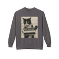 Mugshot Cat Sweatshirt - Vintage Police Department Kitty Crewneck