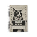 Your Cat Hates You Spiral Notebook