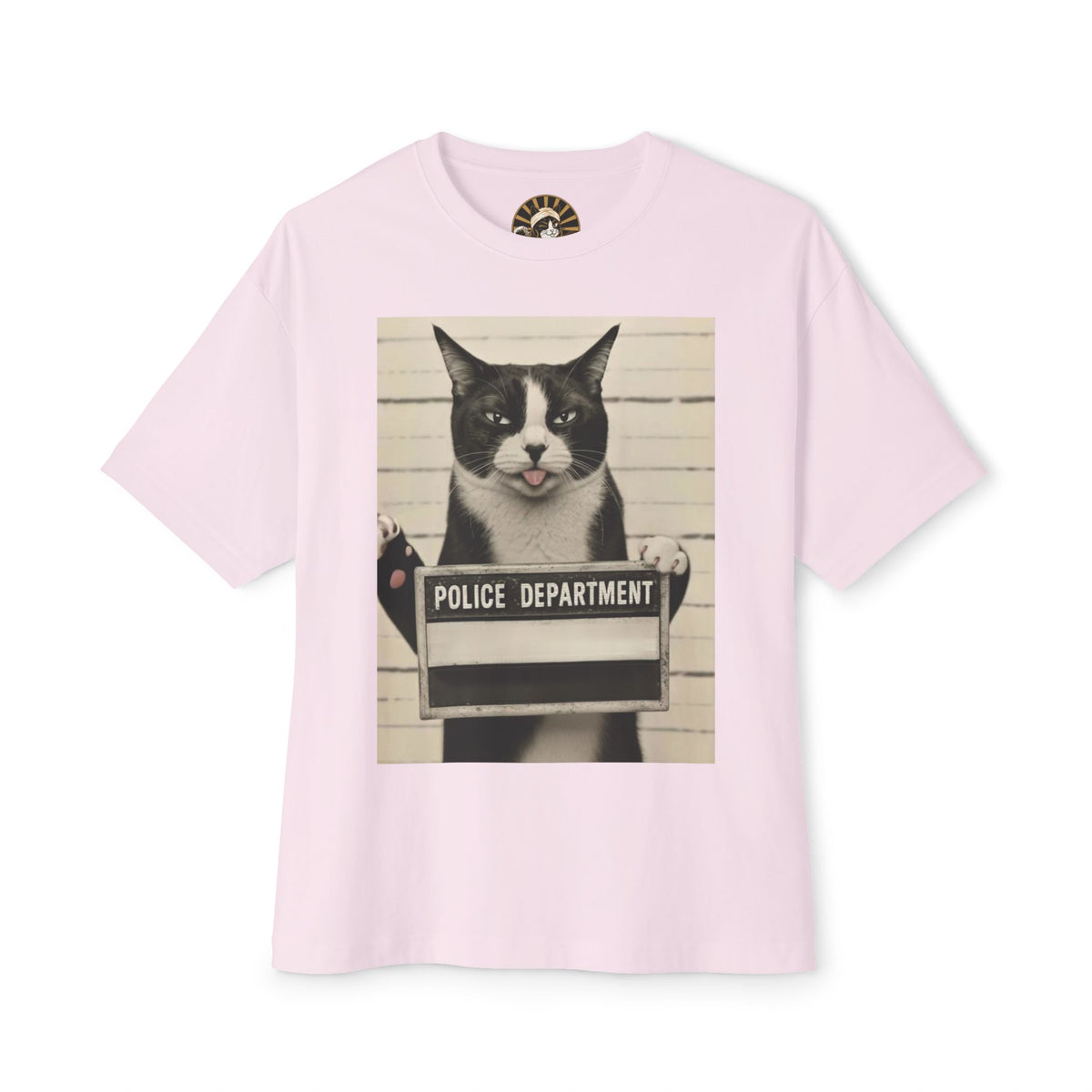 Mugshot Cat Tee — Vintage “Police Department” Cat Photo T-Shirt