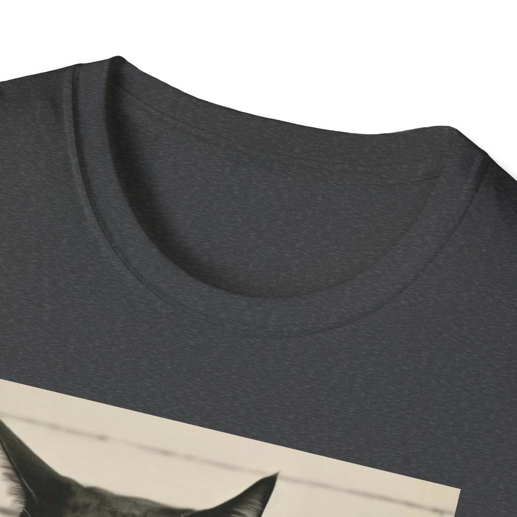 Scaredy Cat Mugshot T-Shirt — Funny Cat Police Department Tee