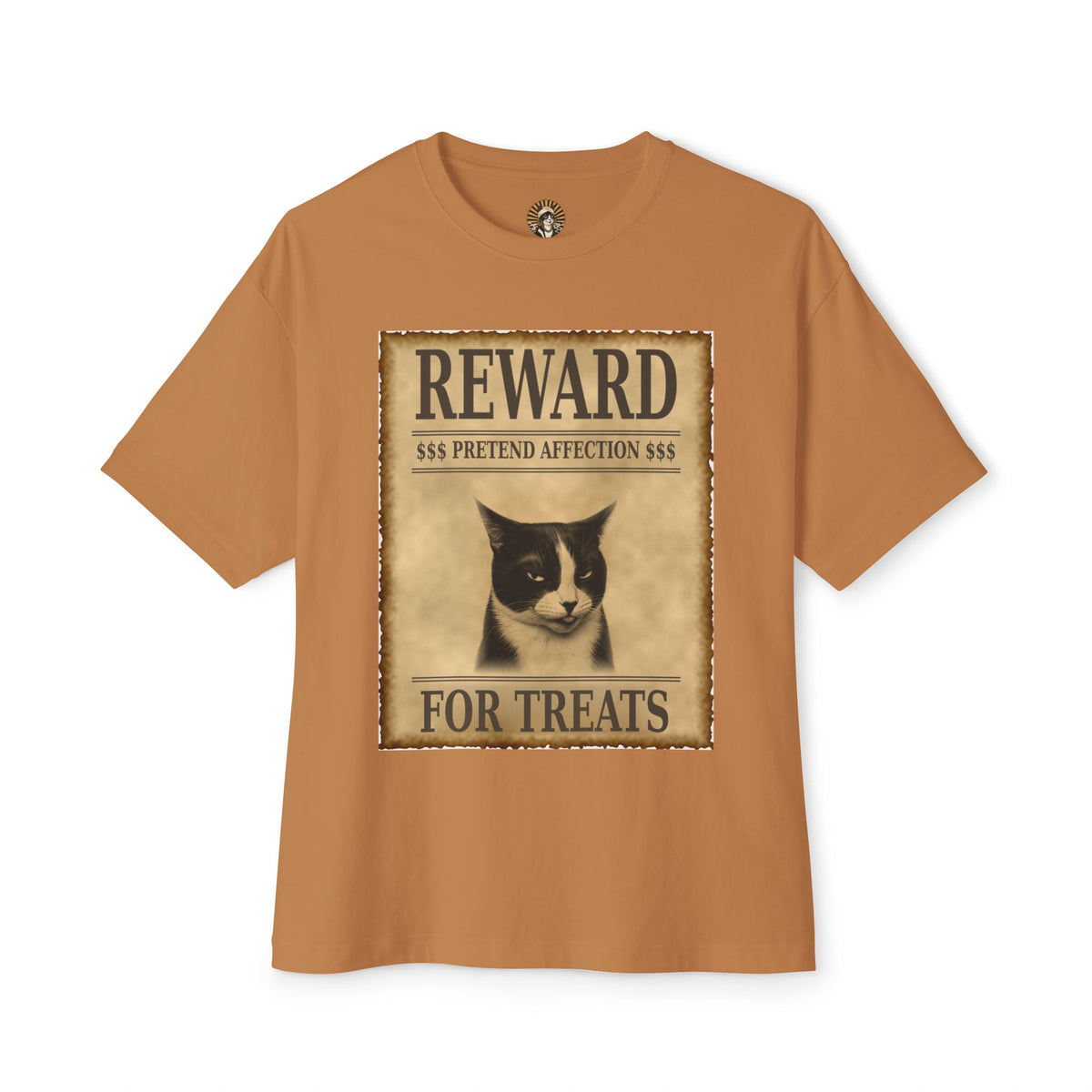 Reward for Treats Cat Tee — Vintage Wanted Poster Graphic T-Shirt