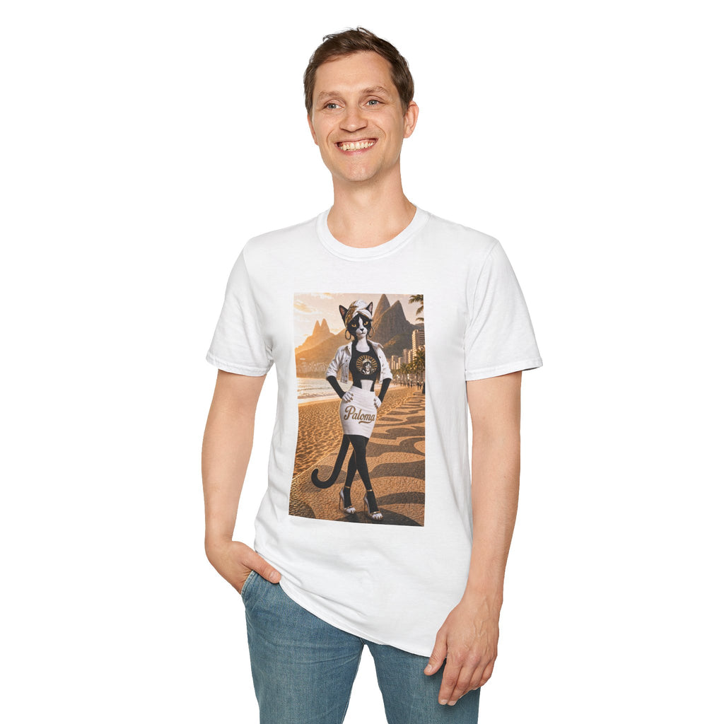 Paloma on the Beach Tee · Script Back