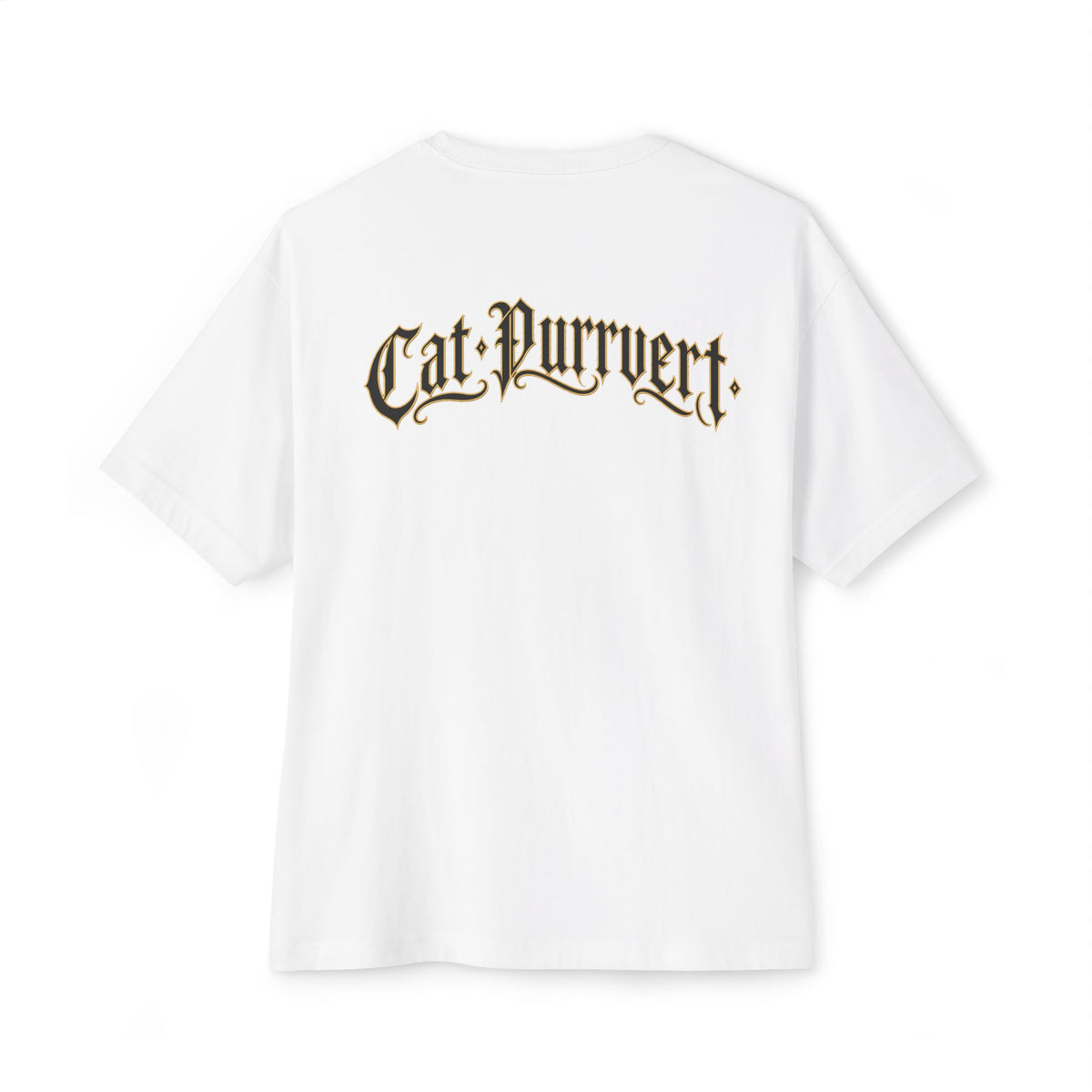 Cat Wave Tee — Retro Samurai Cat Graphic Boxy T‑Shirt