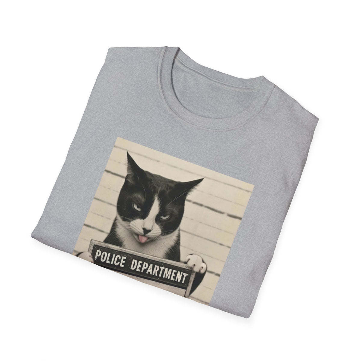 Mugshot Cat T-Shirt — 'Murder Mittens' Vintage Police Poster Tee