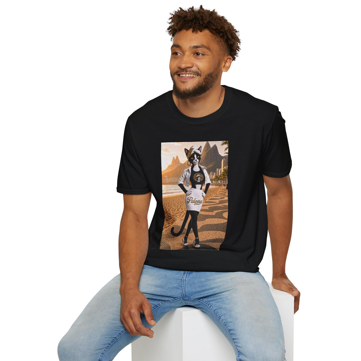 Paloma on the Beach Tee · Script Back