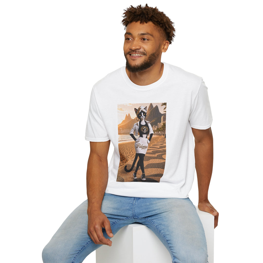 Paloma on the Beach Tee · Script Back