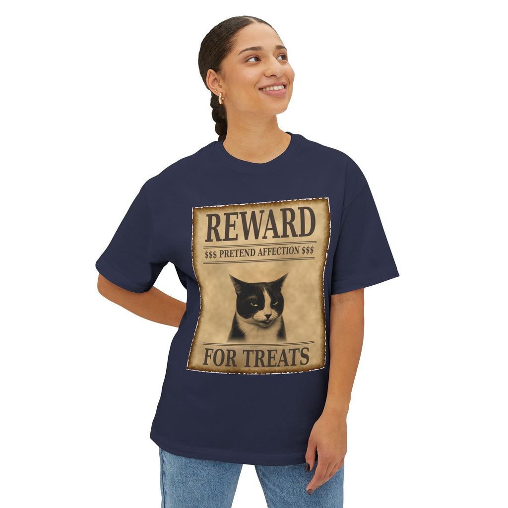 Reward for Treats Cat Tee — Vintage Wanted Poster Graphic T-Shirt