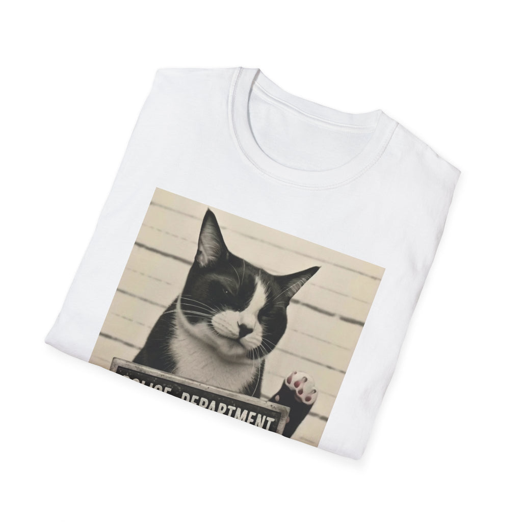 Cat Mugshot T-Shirt – 'Police Department: Cat Coven' Vintage Novelty Tee