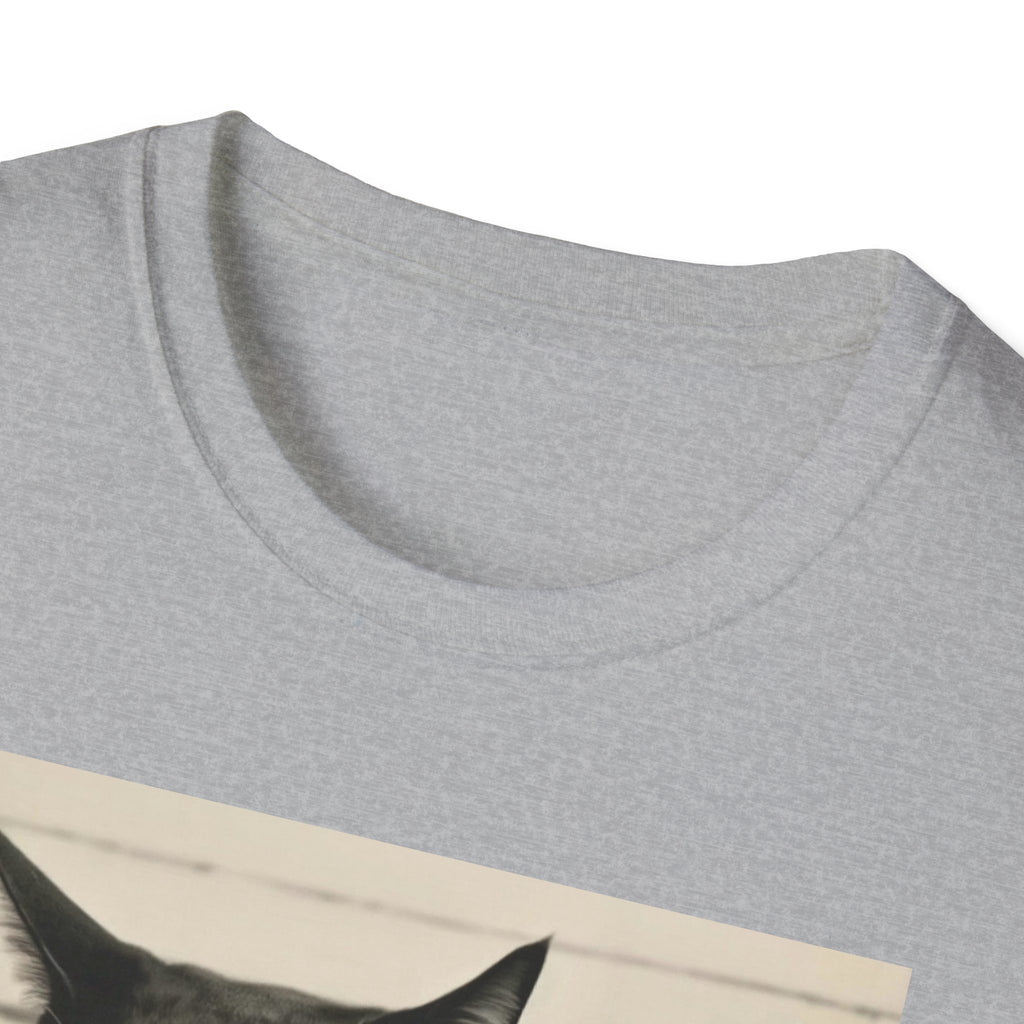 Scaredy Cat Mugshot T-Shirt — Funny Cat Police Department Tee