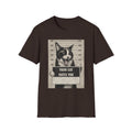 Cat Mugshot T-Shirt — “Your Cat Hates You” Funny Cat Lover Tee