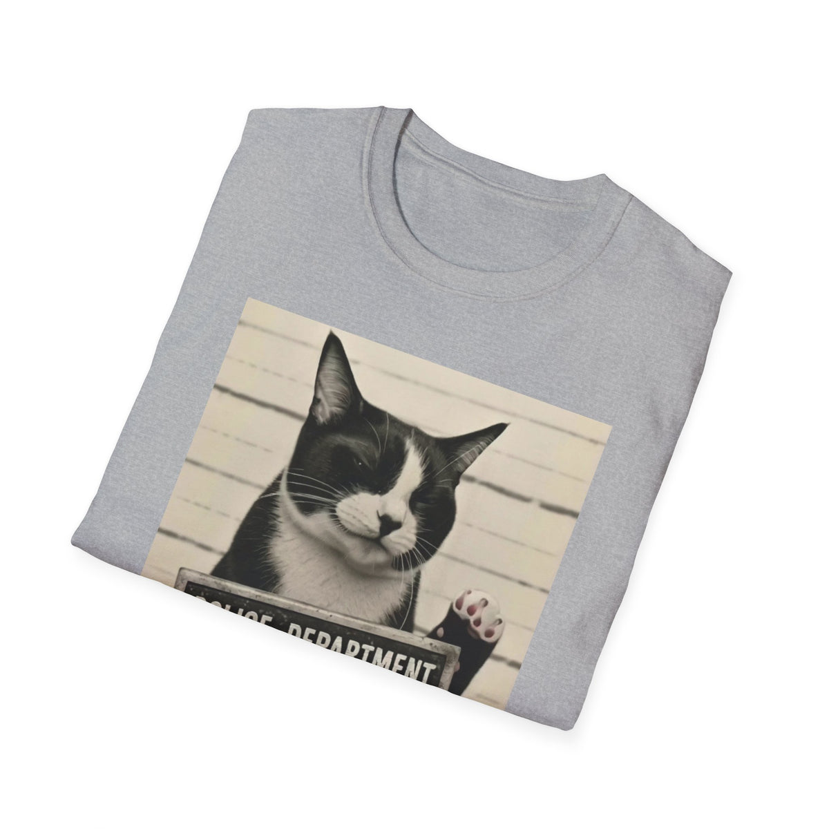 Cat Mugshot T-Shirt – 'Police Department: Cat Coven' Vintage Novelty Tee