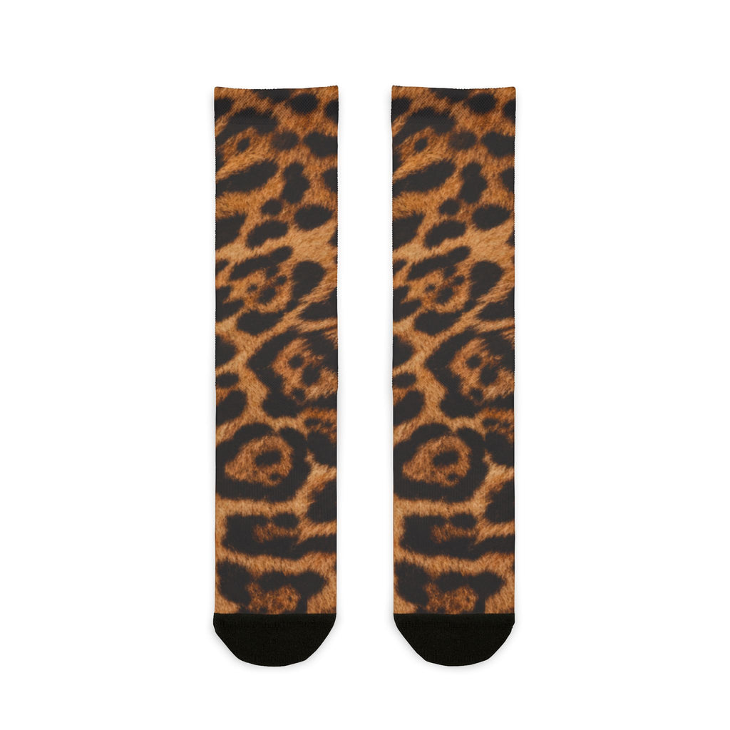 Jaguar Print Crew Socks — Bold Animal Print Socks