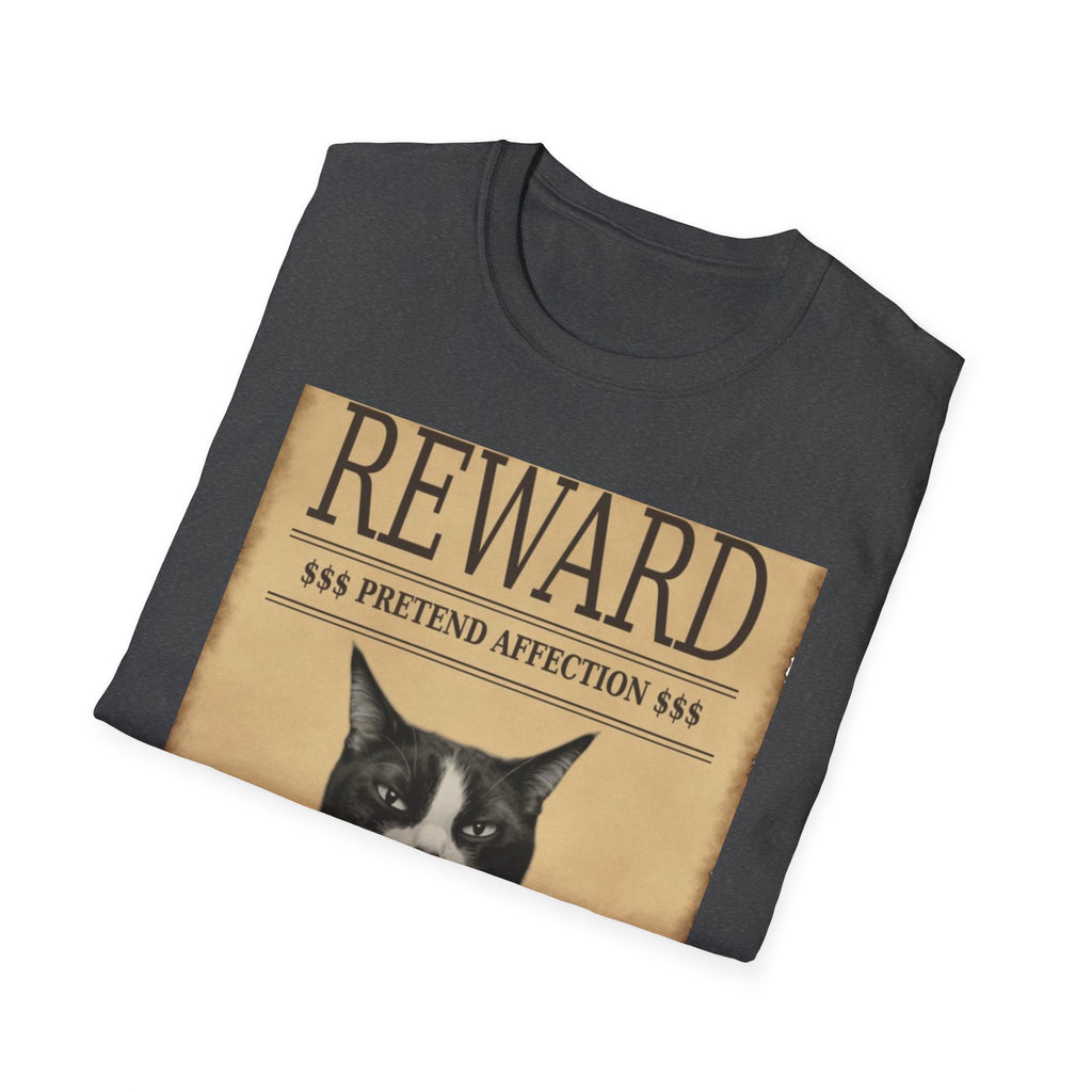 Reward for Treats Cat T-Shirt — Vintage Wanted Poster Cat Tee