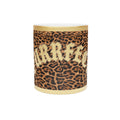 Jaguar 'Purrr' Metallic Mug — Gold Accent Cat Lover Coffee Cup