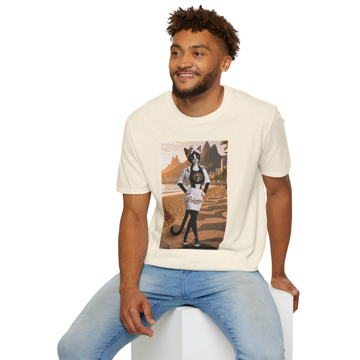 Paloma on the Beach Tee · Script Back