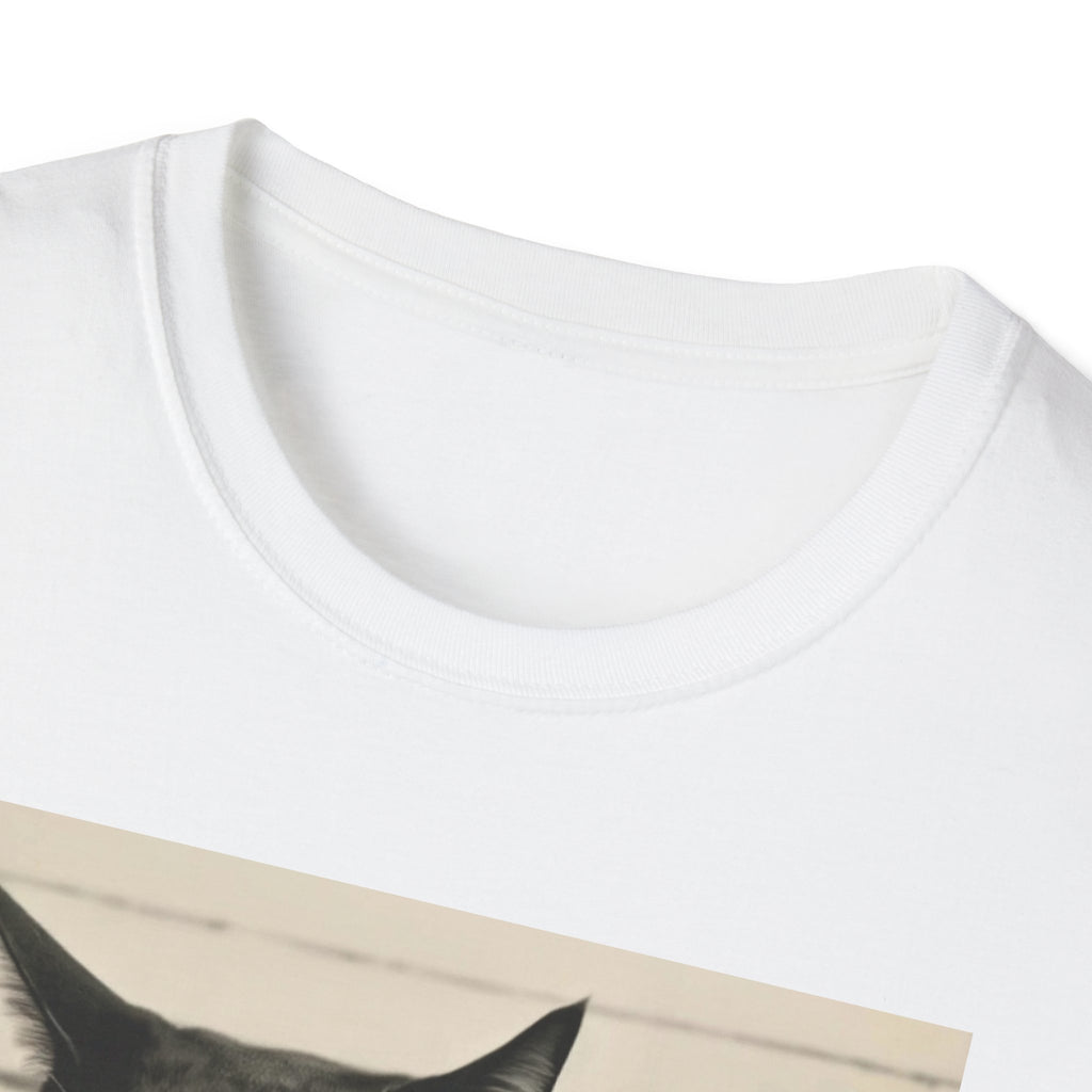 Scaredy Cat Mugshot T-Shirt — Funny Cat Police Department Tee