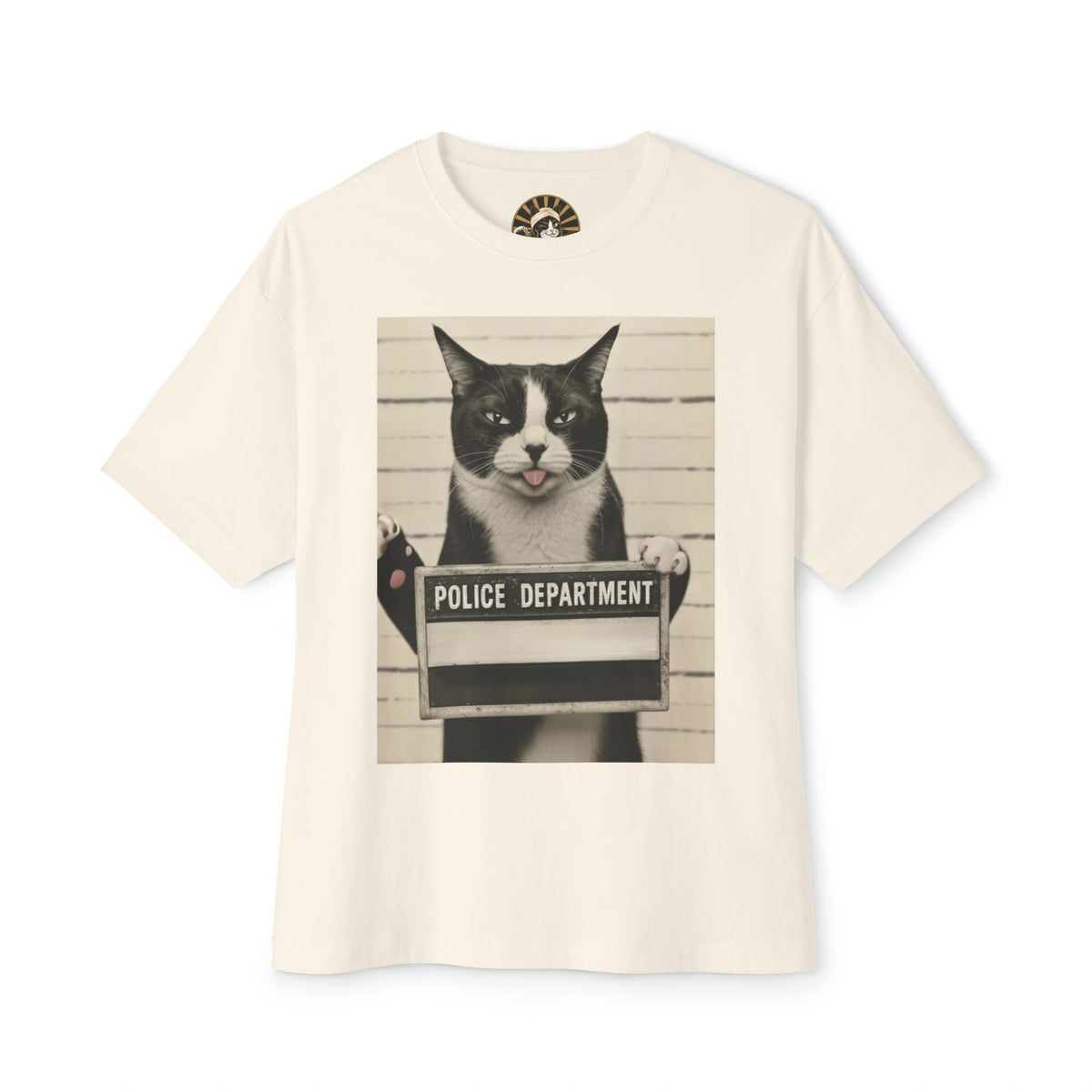 Mugshot Cat Tee — Vintage “Police Department” Cat Photo T-Shirt