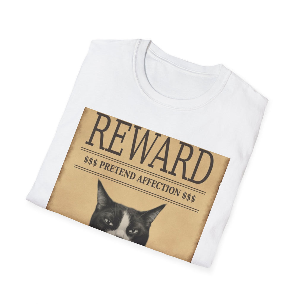 Reward for Treats Cat T-Shirt — Vintage Wanted Poster Cat Tee