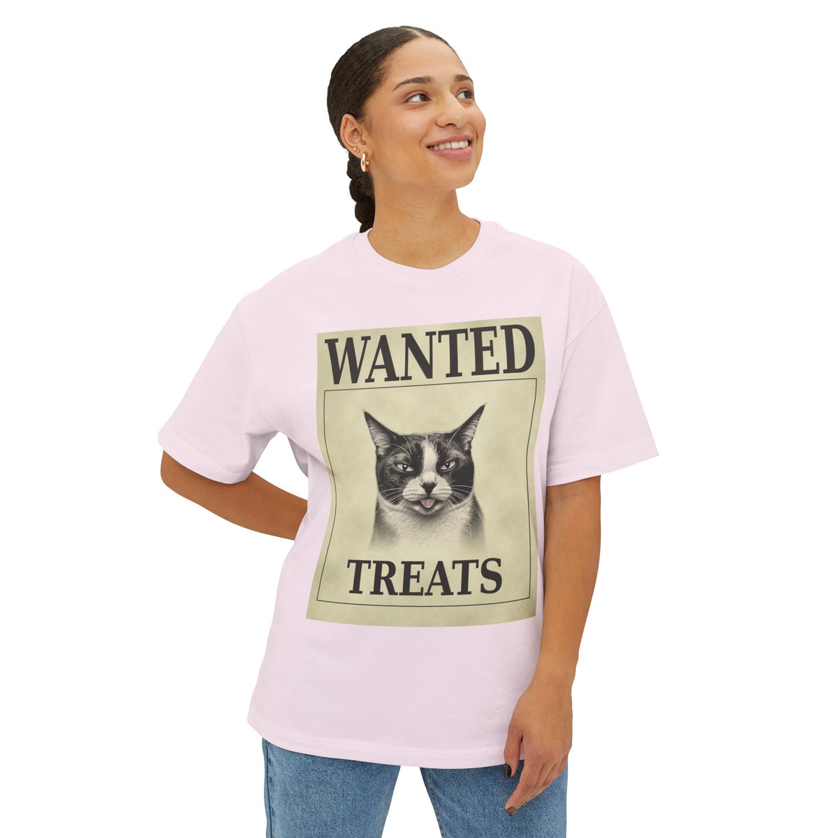 Wanted Treats Cat Tee — Vintage 'WANTED TREATS' Graphic T-Shirt