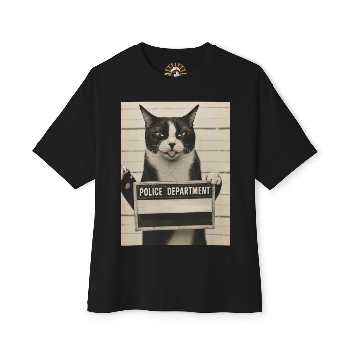 Mugshot Cat Tee — Vintage “Police Department” Cat Photo T-Shirt