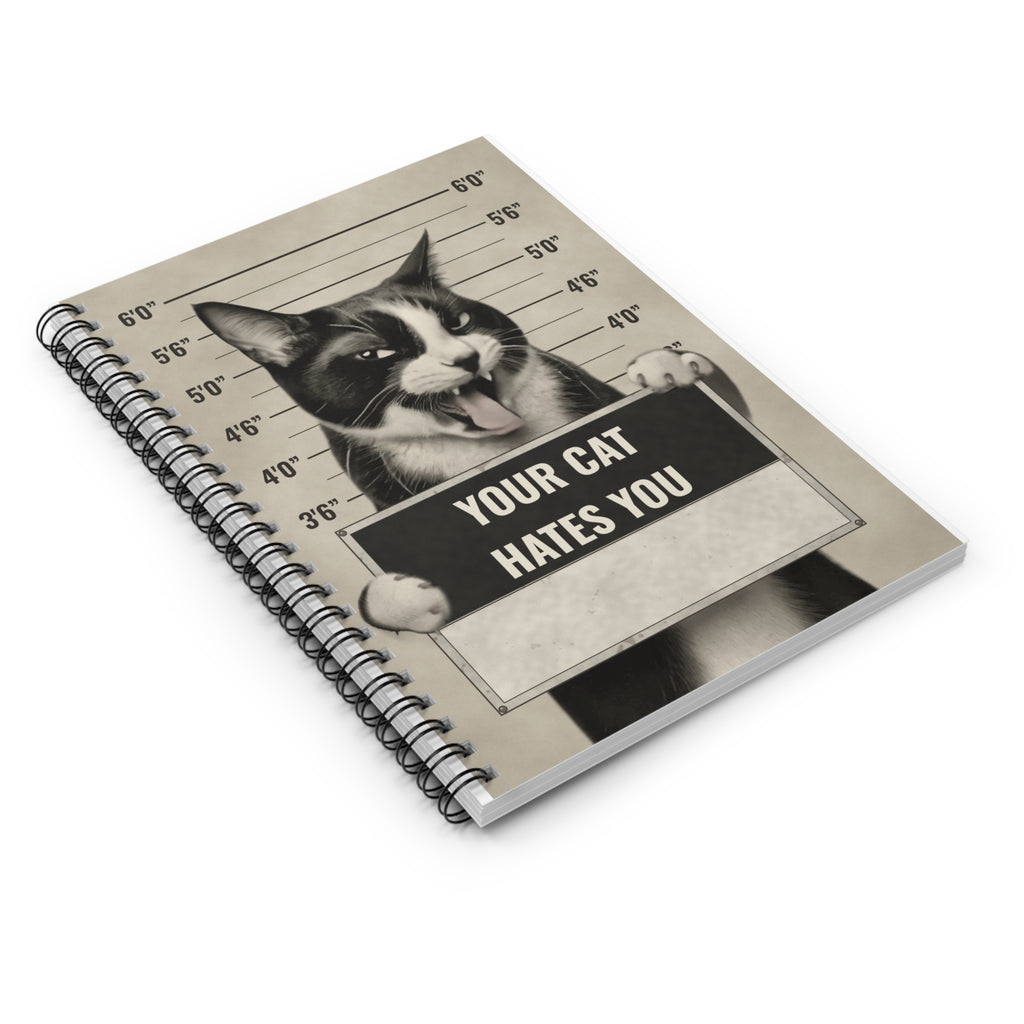 Your Cat Hates You Spiral Notebook