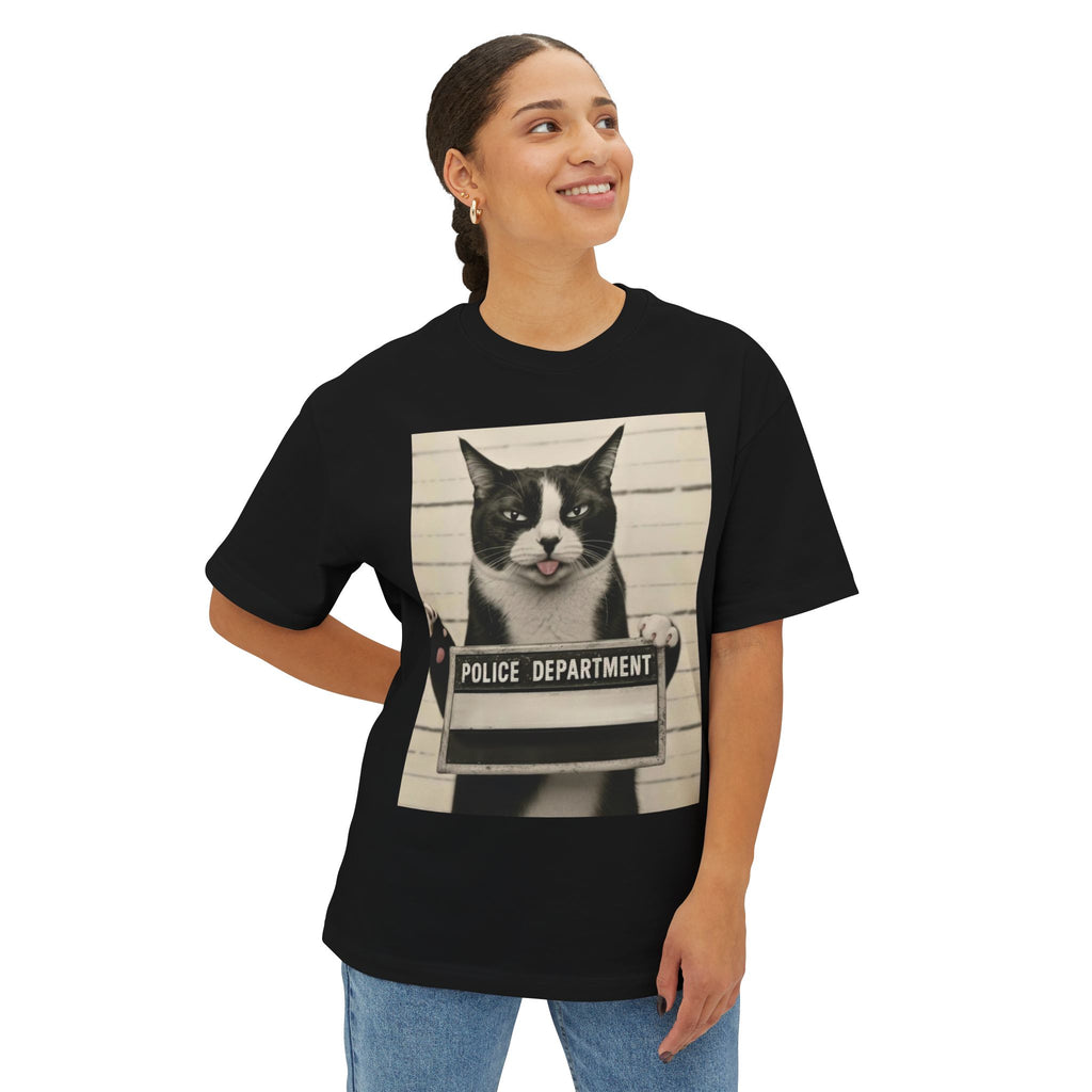 Mugshot Cat Tee — Vintage “Police Department” Cat Photo T-Shirt