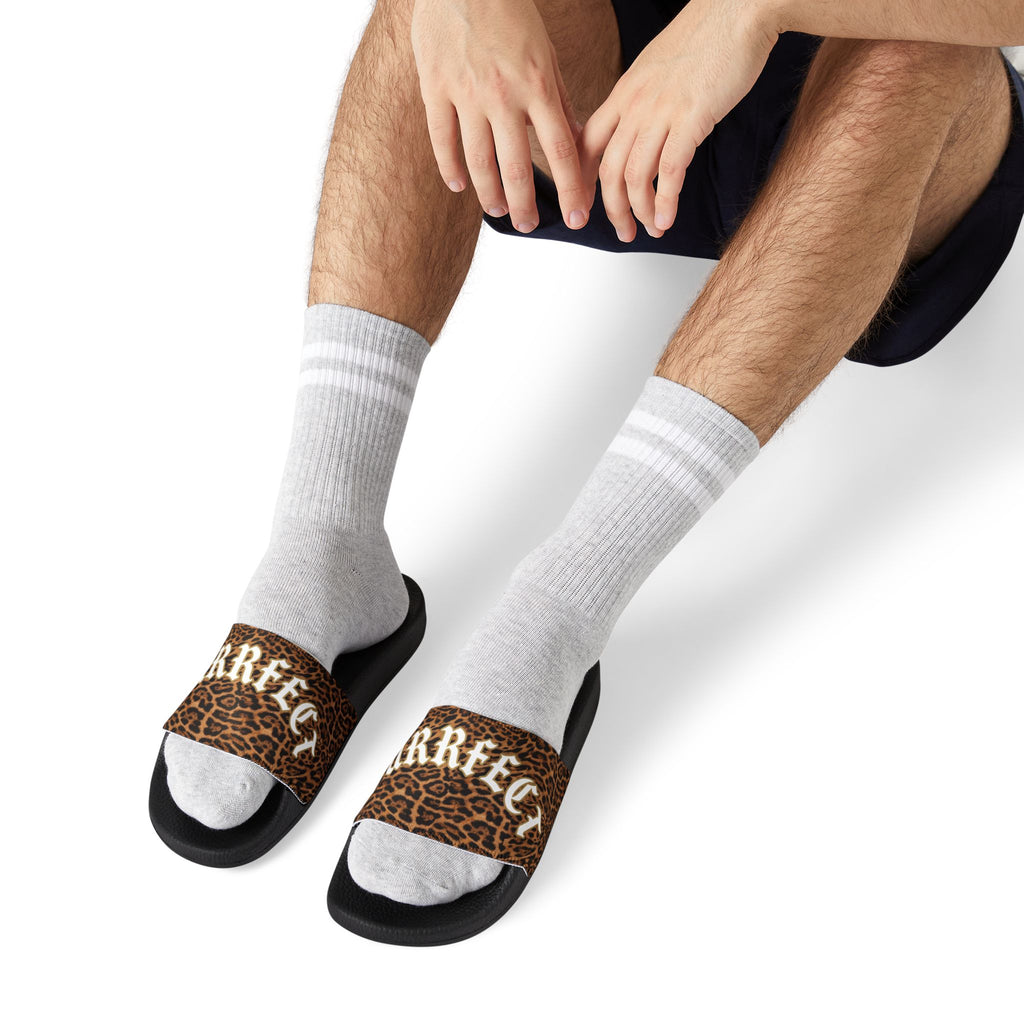 Jaguar Print Removable-Strap Slide Sandals — Men's Pool Slides