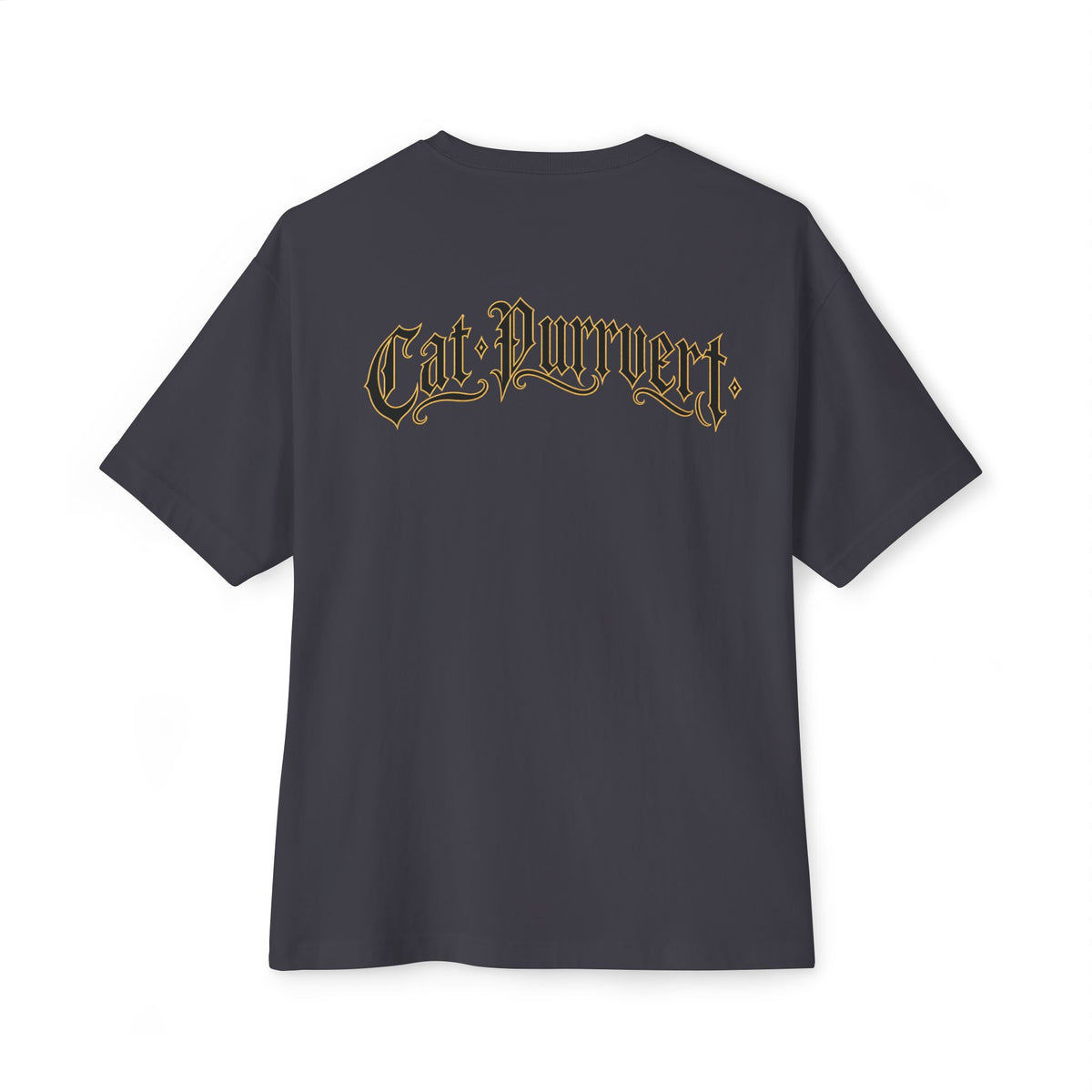 Cat Wave Tee — Retro Samurai Cat Graphic Boxy T‑Shirt