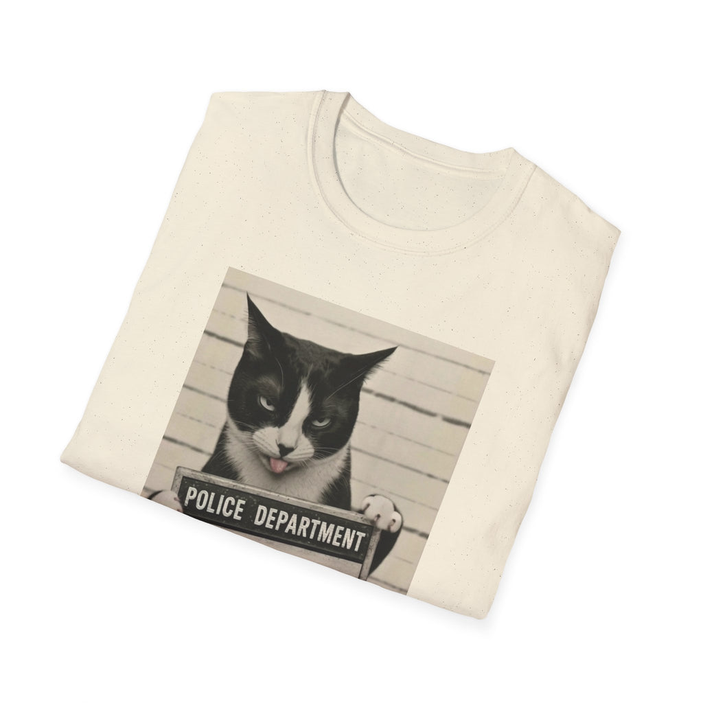 Mugshot Cat T-Shirt — 'Murder Mittens' Vintage Police Poster Tee