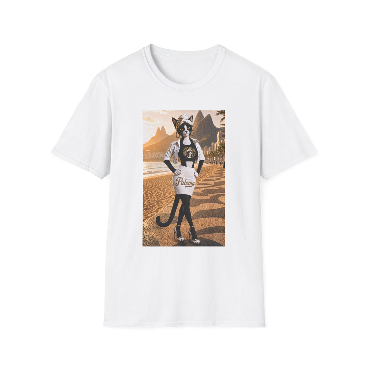 Paloma on the Beach Tee · Script Back