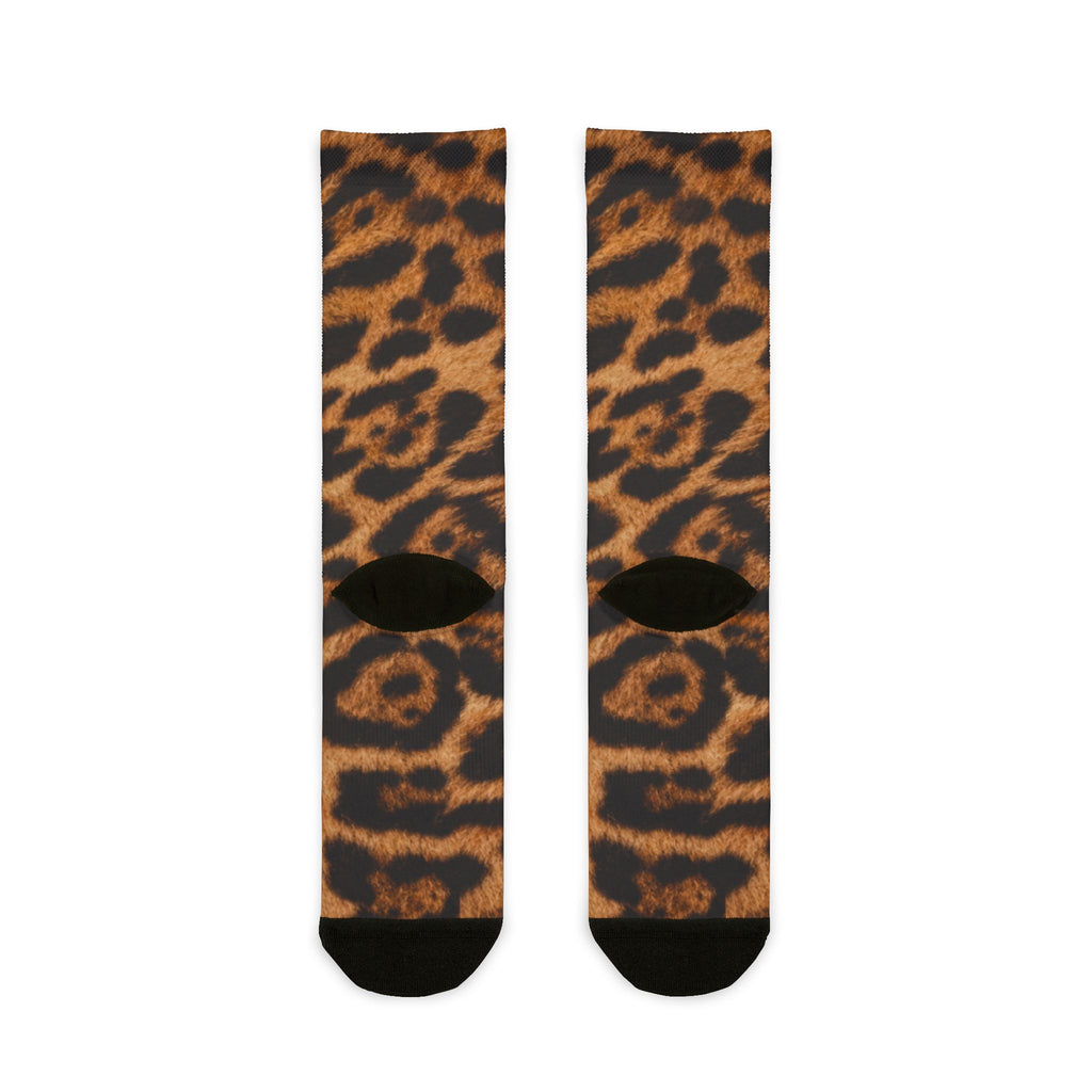 Jaguar Print Crew Socks — Bold Animal Print Socks