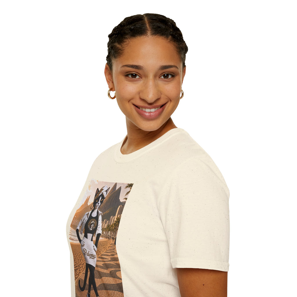 Paloma on the Beach Tee · Script Back