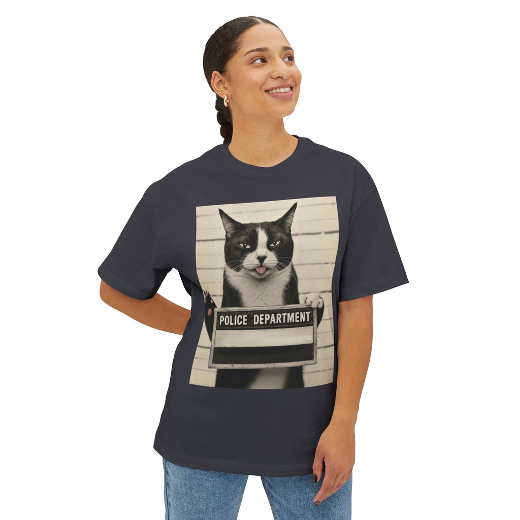 Mugshot Cat Tee — Vintage “Police Department” Cat Photo T-Shirt