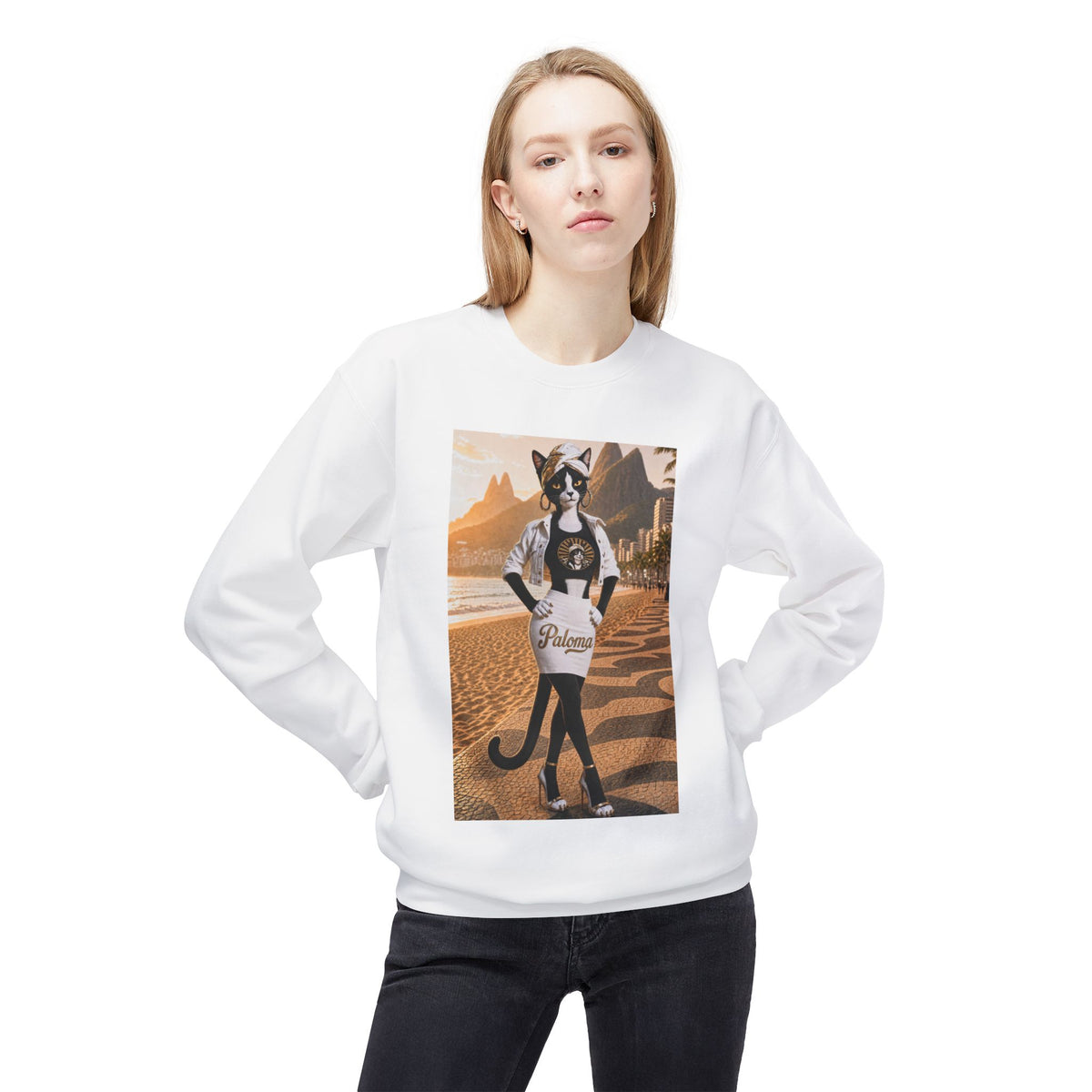 Paloma on the Beach Crewneck
