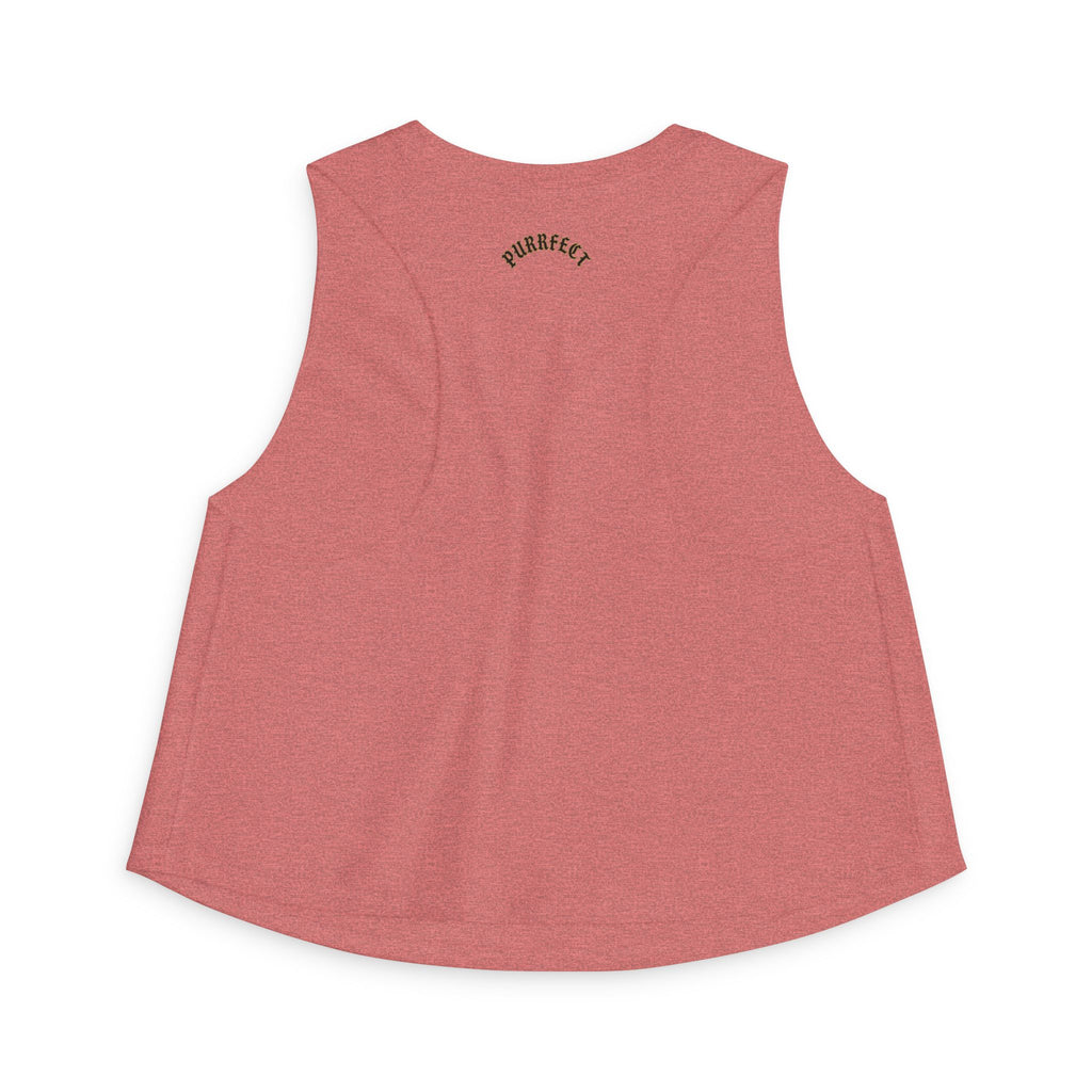 Retro Cat Portrait Women's Crop Top — Vintage Glam Kitty Graphic