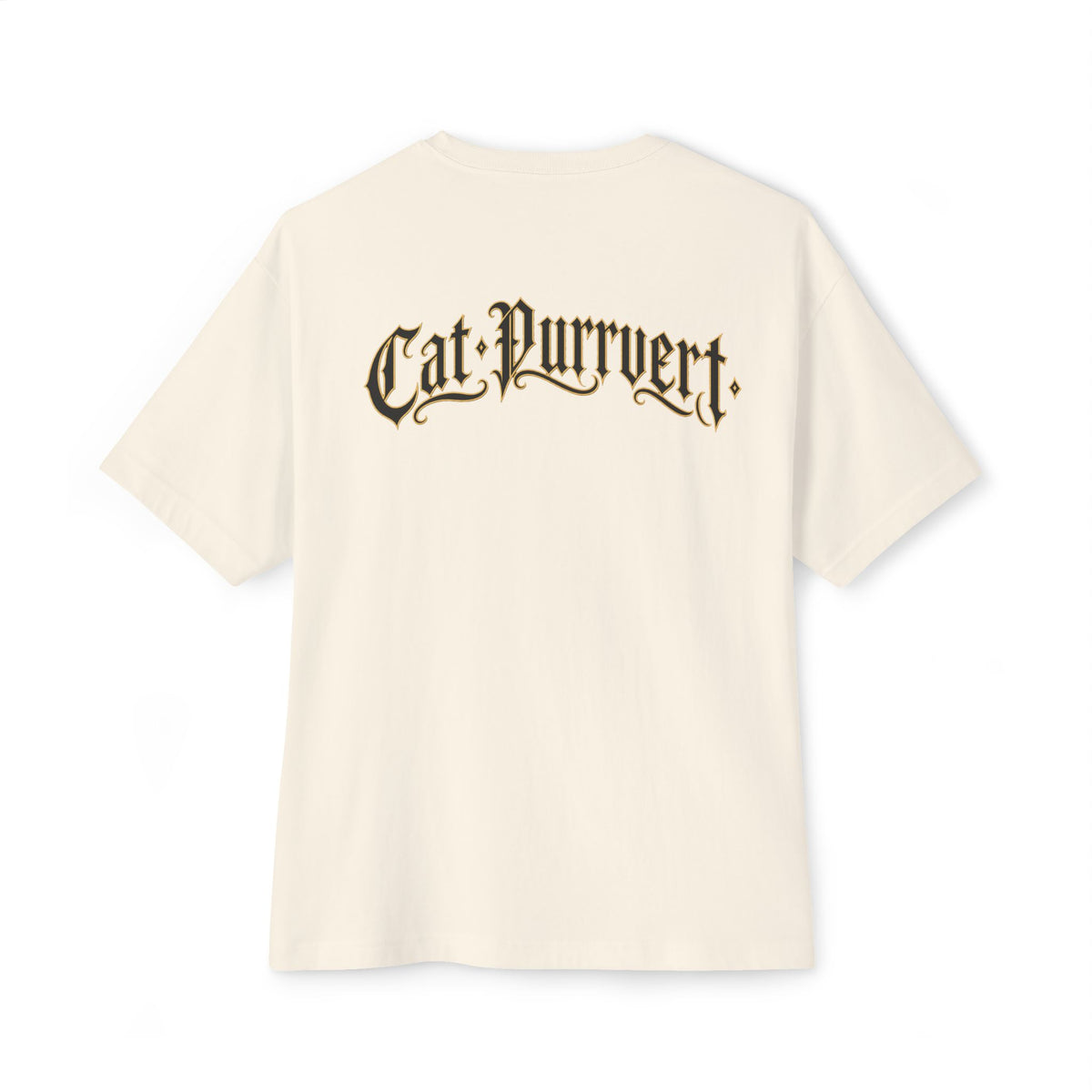 Cat Wave Tee — Retro Samurai Cat Graphic Boxy T‑Shirt