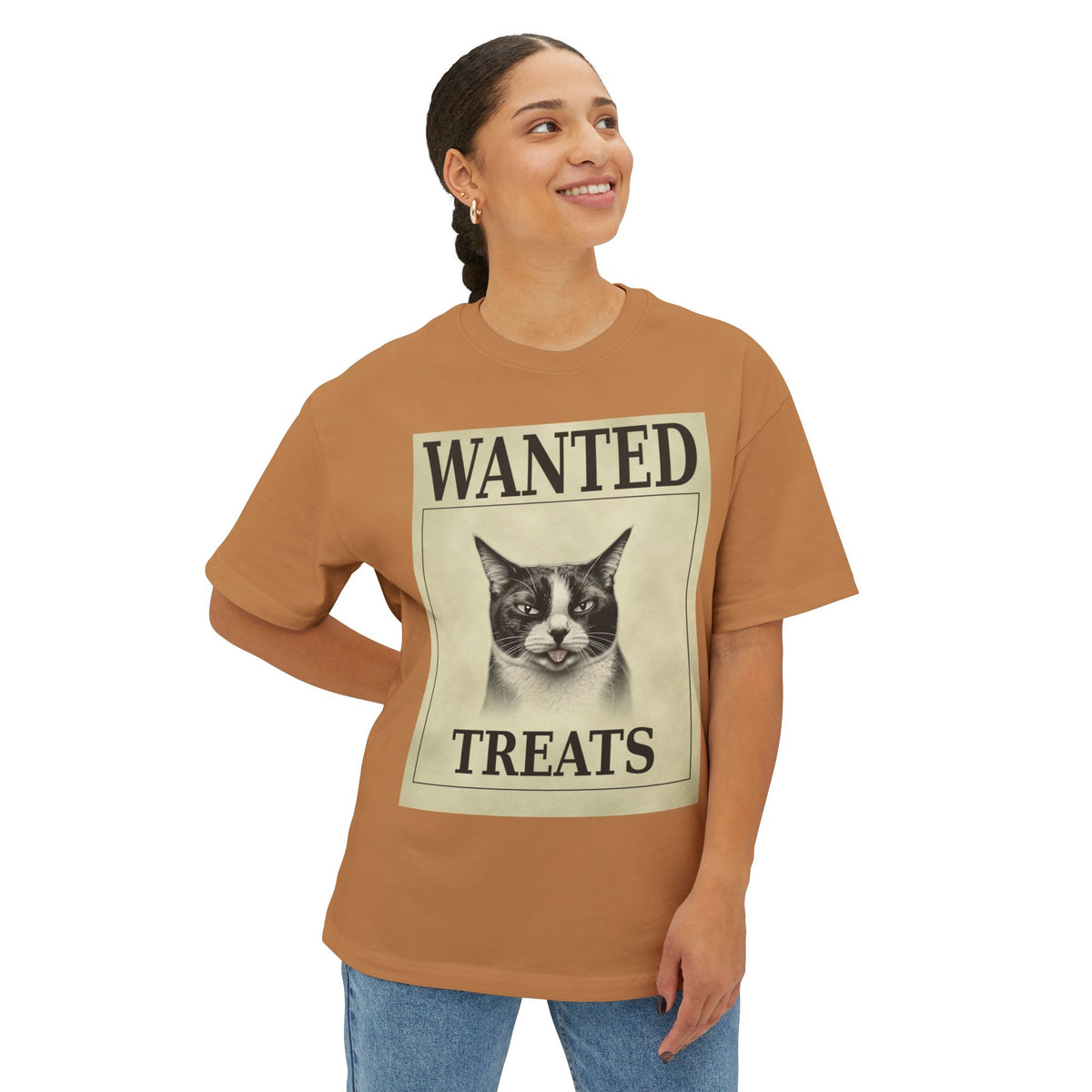 Wanted Treats Cat Tee — Vintage 'WANTED TREATS' Graphic T-Shirt