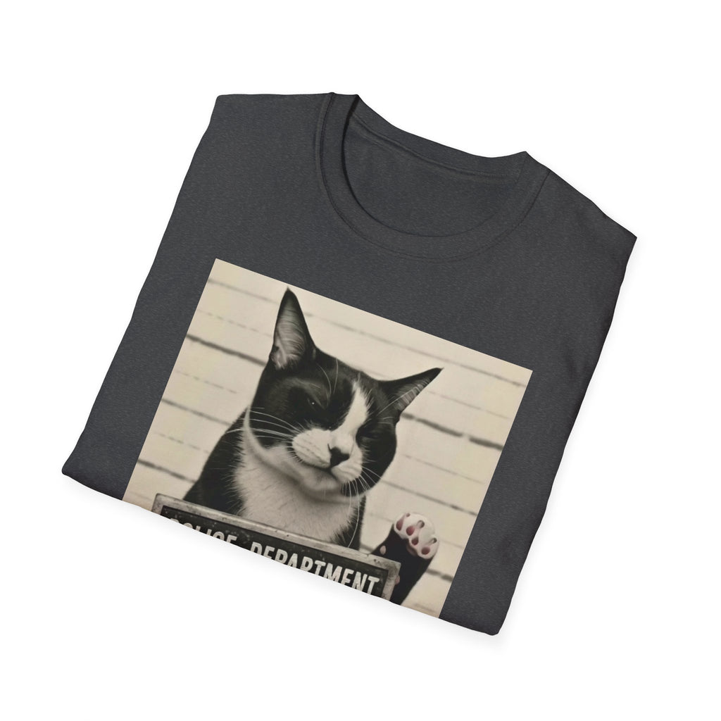 Cat Mugshot T-Shirt – 'Police Department: Cat Coven' Vintage Novelty Tee