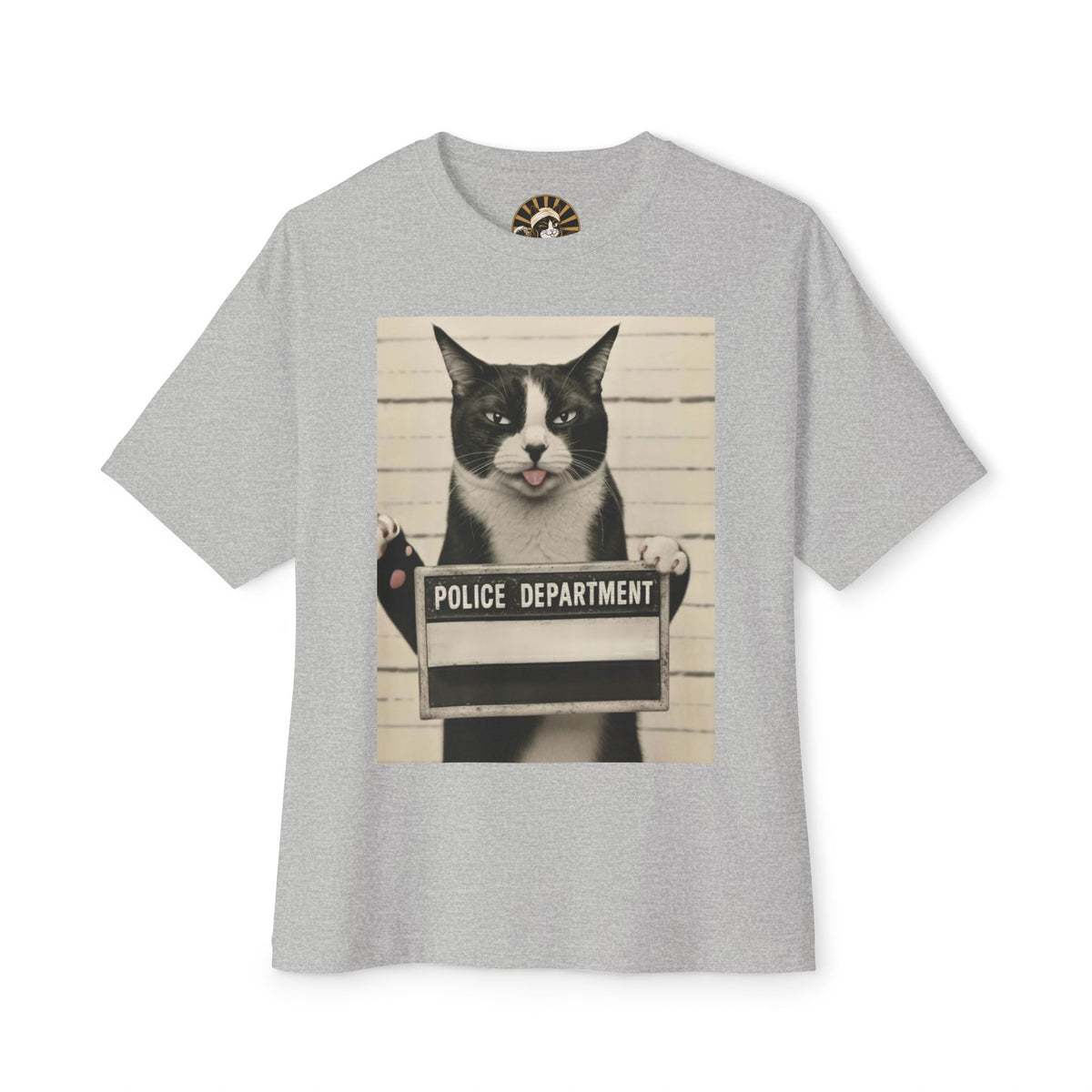 Mugshot Cat Tee — Vintage “Police Department” Cat Photo T-Shirt