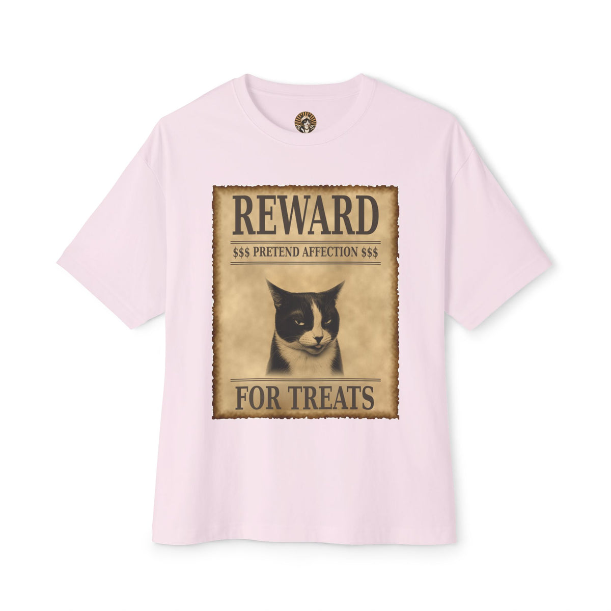 Reward for Treats Cat Tee — Vintage Wanted Poster Graphic T-Shirt