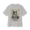 Graphic Tee — 'Your Cat Hates You, Linda' Mugshot Cat Shirt