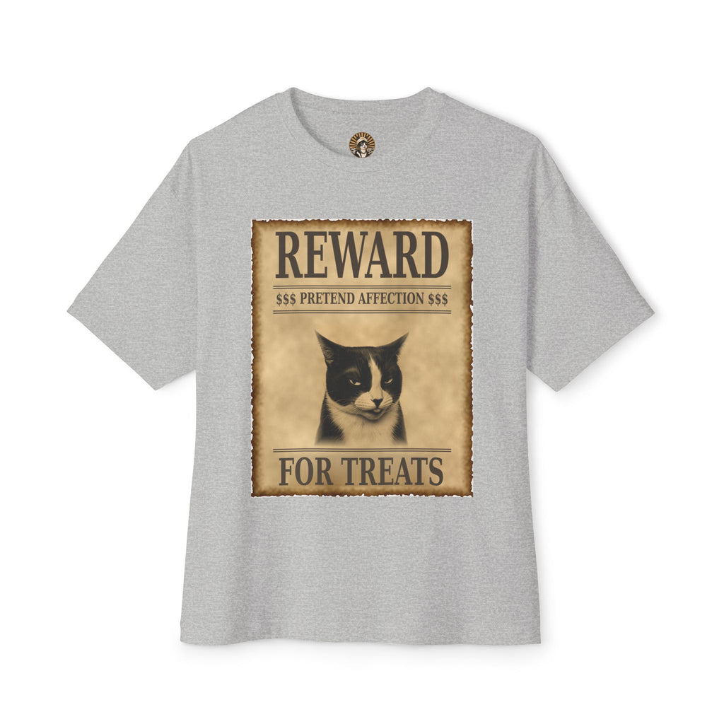 Reward for Treats Cat Tee — Vintage Wanted Poster Graphic T-Shirt