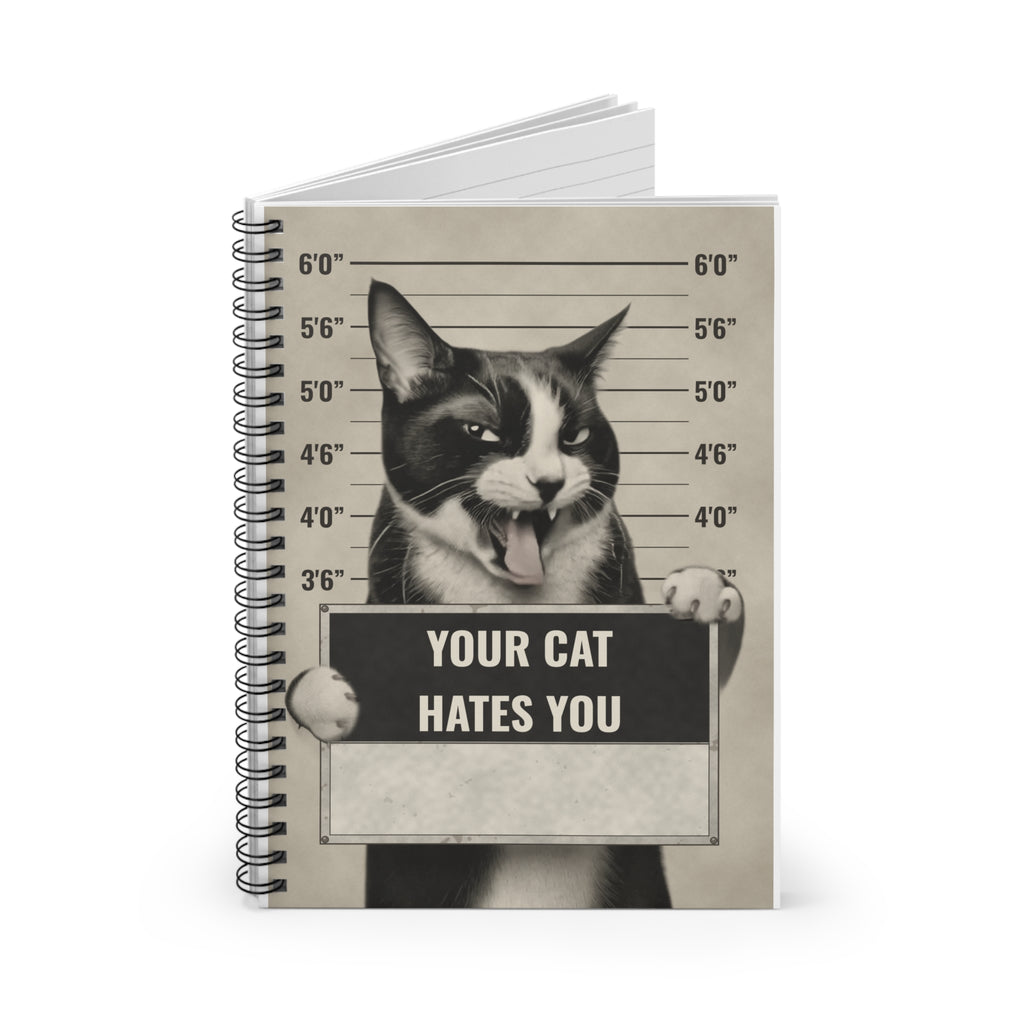 Your Cat Hates You Spiral Notebook