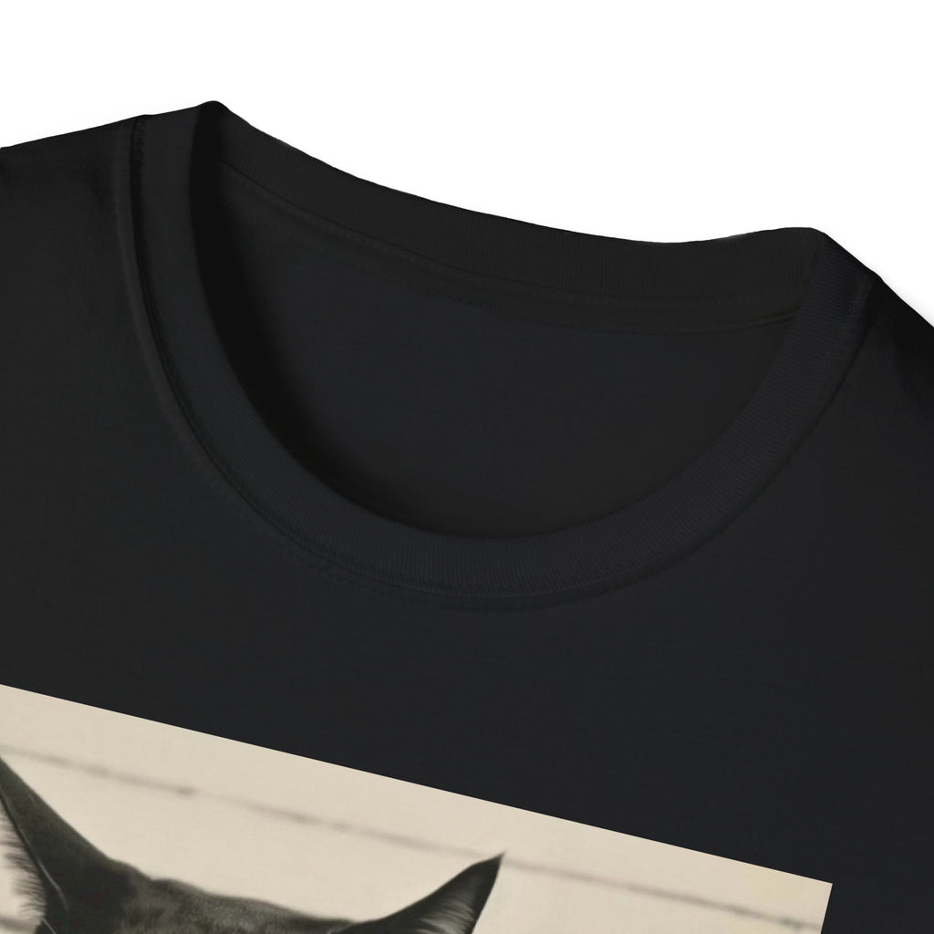Scaredy Cat Mugshot T-Shirt — Funny Cat Police Department Tee