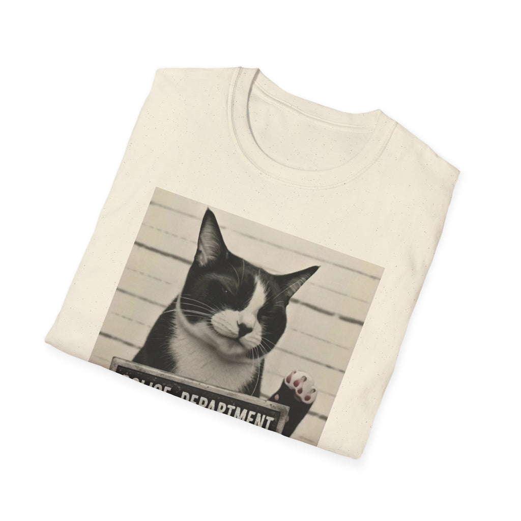 Cat Mugshot T-Shirt – 'Police Department: Cat Coven' Vintage Novelty Tee