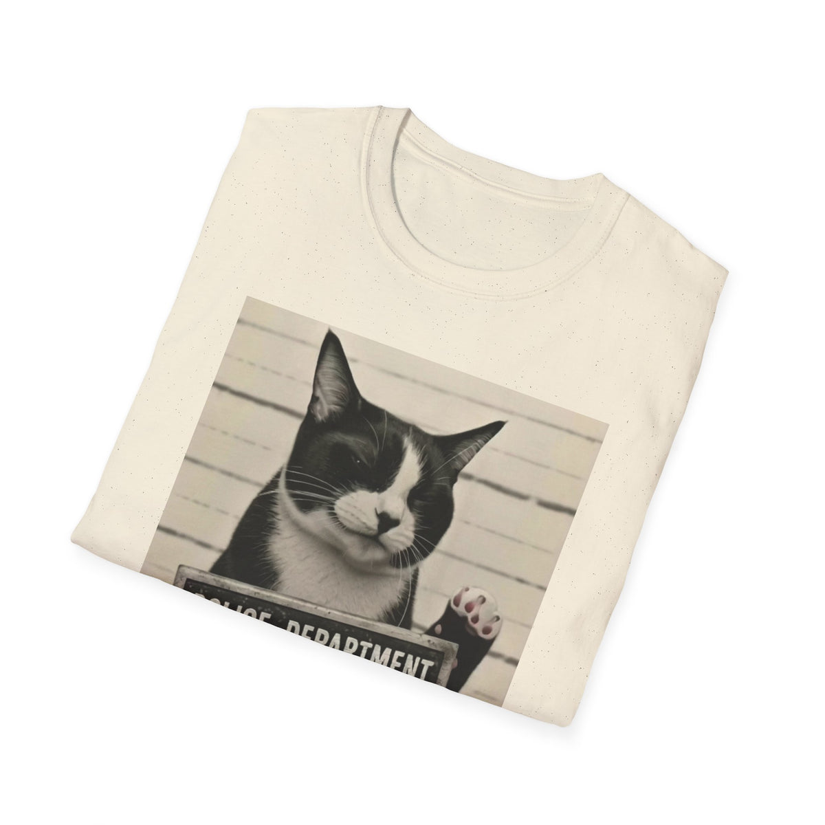 Cat Mugshot T-Shirt – 'Police Department: Cat Coven' Vintage Novelty Tee