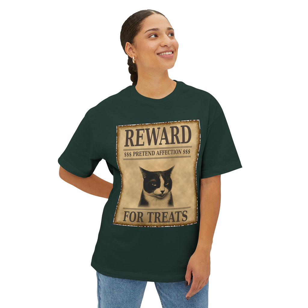 Reward for Treats Cat Tee — Vintage Wanted Poster Graphic T-Shirt