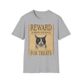Reward for Treats Cat T-Shirt — Vintage Wanted Poster Cat Tee