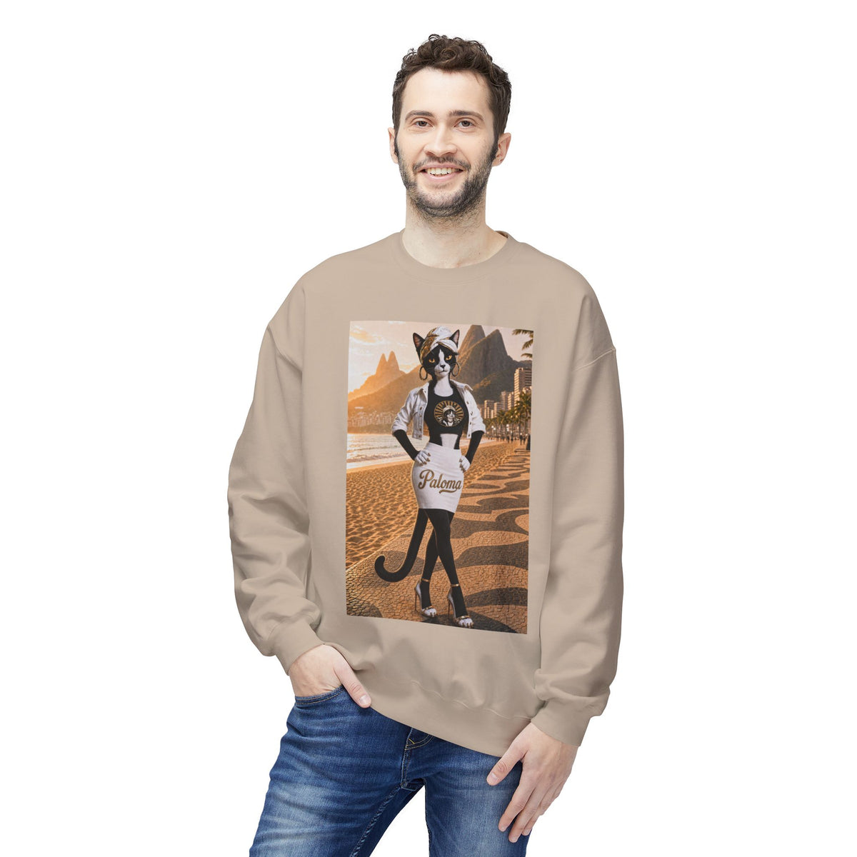 Paloma on the Beach Crewneck
