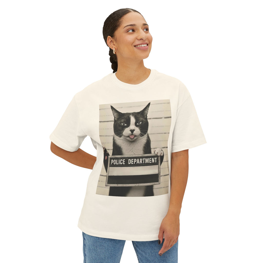 Mugshot Cat Tee — Vintage “Police Department” Cat Photo T-Shirt